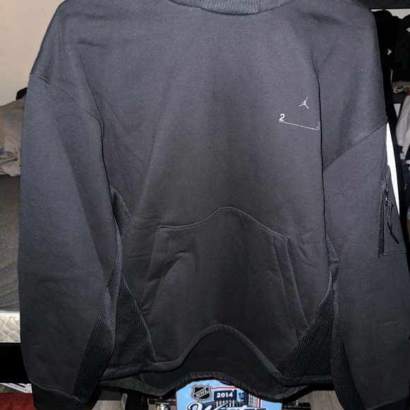 Nike Air Jordan 23 Engineered Black Heavyweight Fleece Pullover Hoodie (M) NWT - Picture 5 of 9